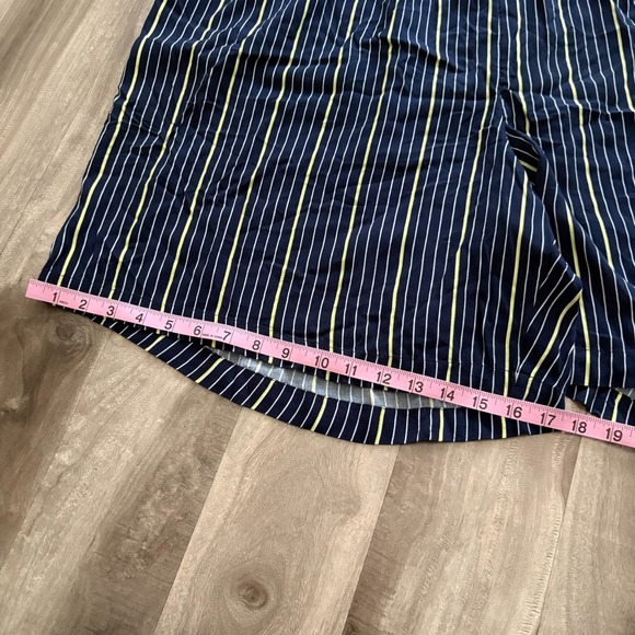 BP. The Label Nordstrom Striped womens Shorts Navy Yellow White 3X Elastic Waist - Picture 14 of 14